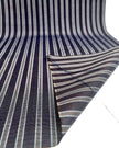 Navy Silver Stripes Silk Moire Home Textile Interior Fabrics Watermark Pattern.