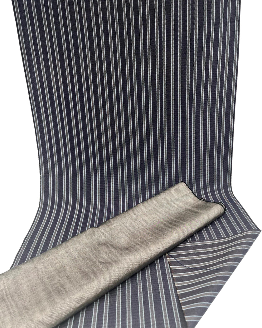 Osmanlı Başlık İçin Lacivert Gümüş Çizgili Lüks İpek Döşeme, Ev Tekstili İç Mekan Kumaşları: Yastık Kılıfları, Kimono Esintili Tasarımlar, İpek Şantung El Dokuma Kumaşlar