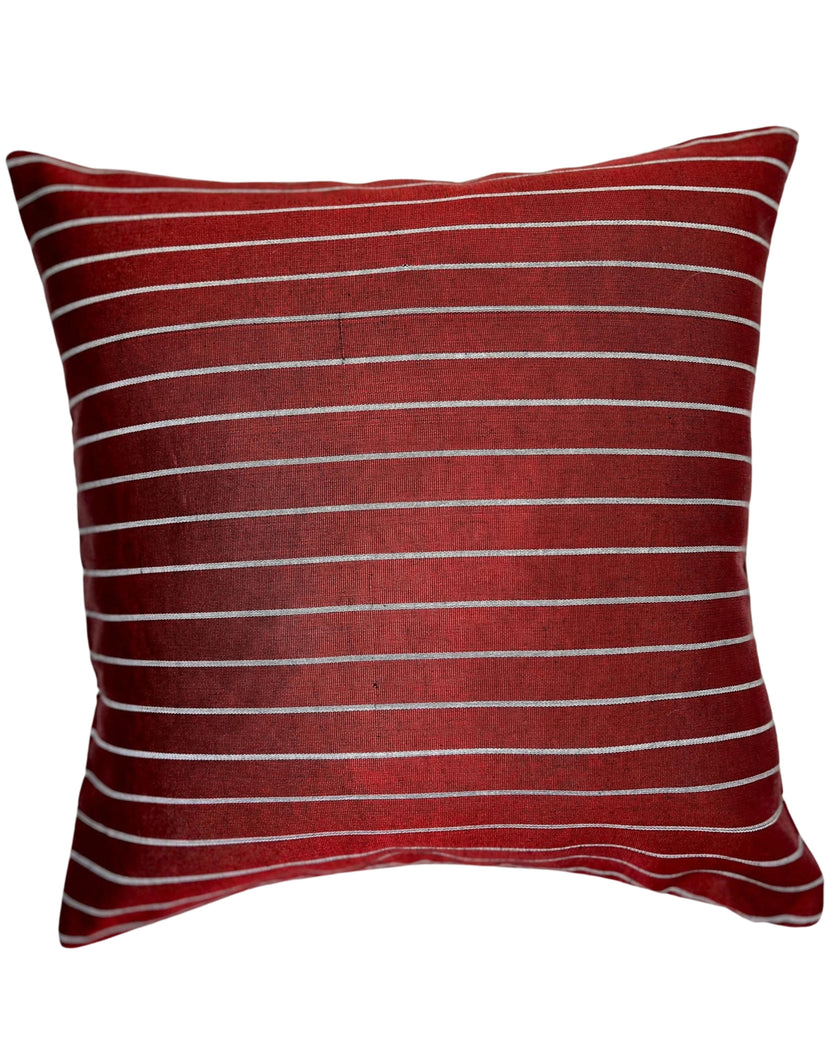 Osmanlı Başlıklı Kırmızı Gümüş Çizgili Lüks İpek Döşeme, Ev Tekstili İç Mekan Kumaşları: Yastık Kılıfları, Kimono Esintili Tasarımlar, İpek Şantung.