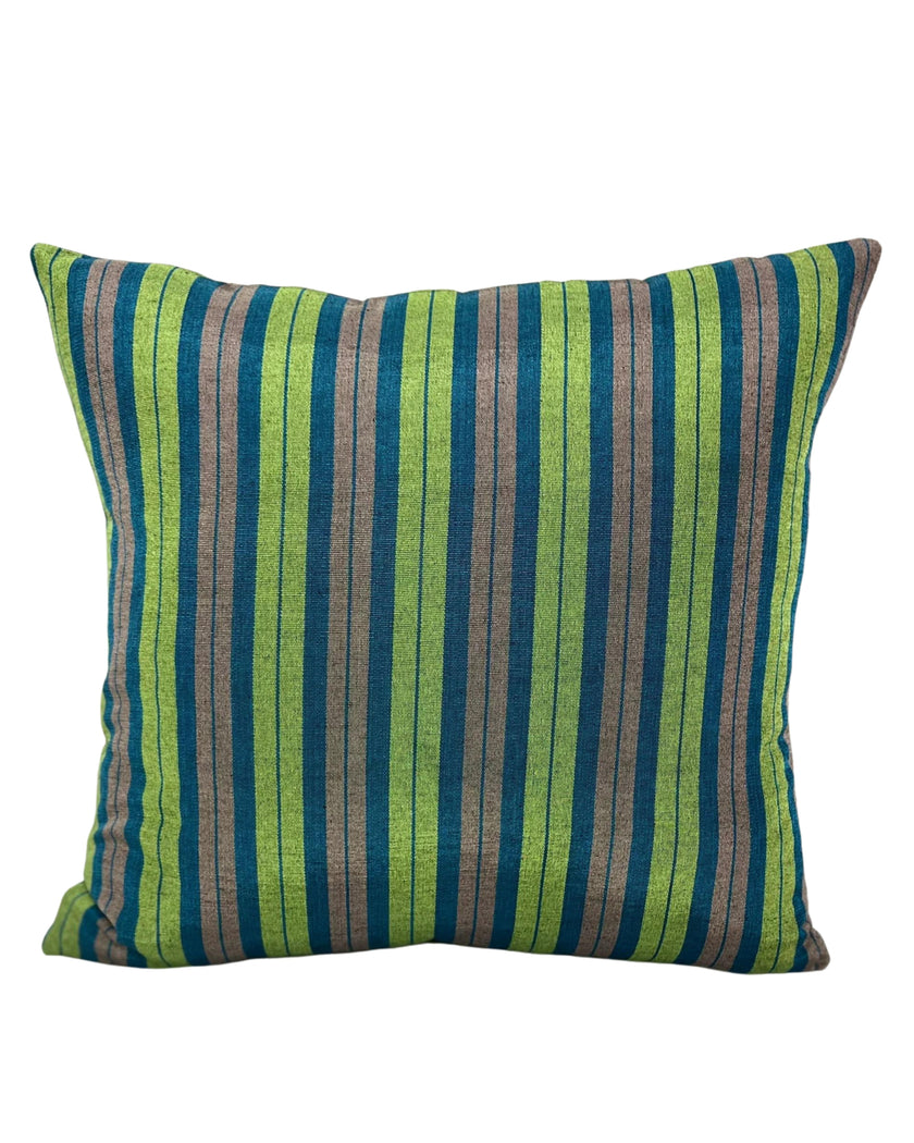 Osmanlı Başlık İçin Yeşil Çizgili Lüks İpek Döşeme, Ev Tekstili İç Mekan Kumaşları: Yastık Kılıfları, Kimono Esintili Tasarımlar, İpek Şantung El Dokuma Kumaşlar