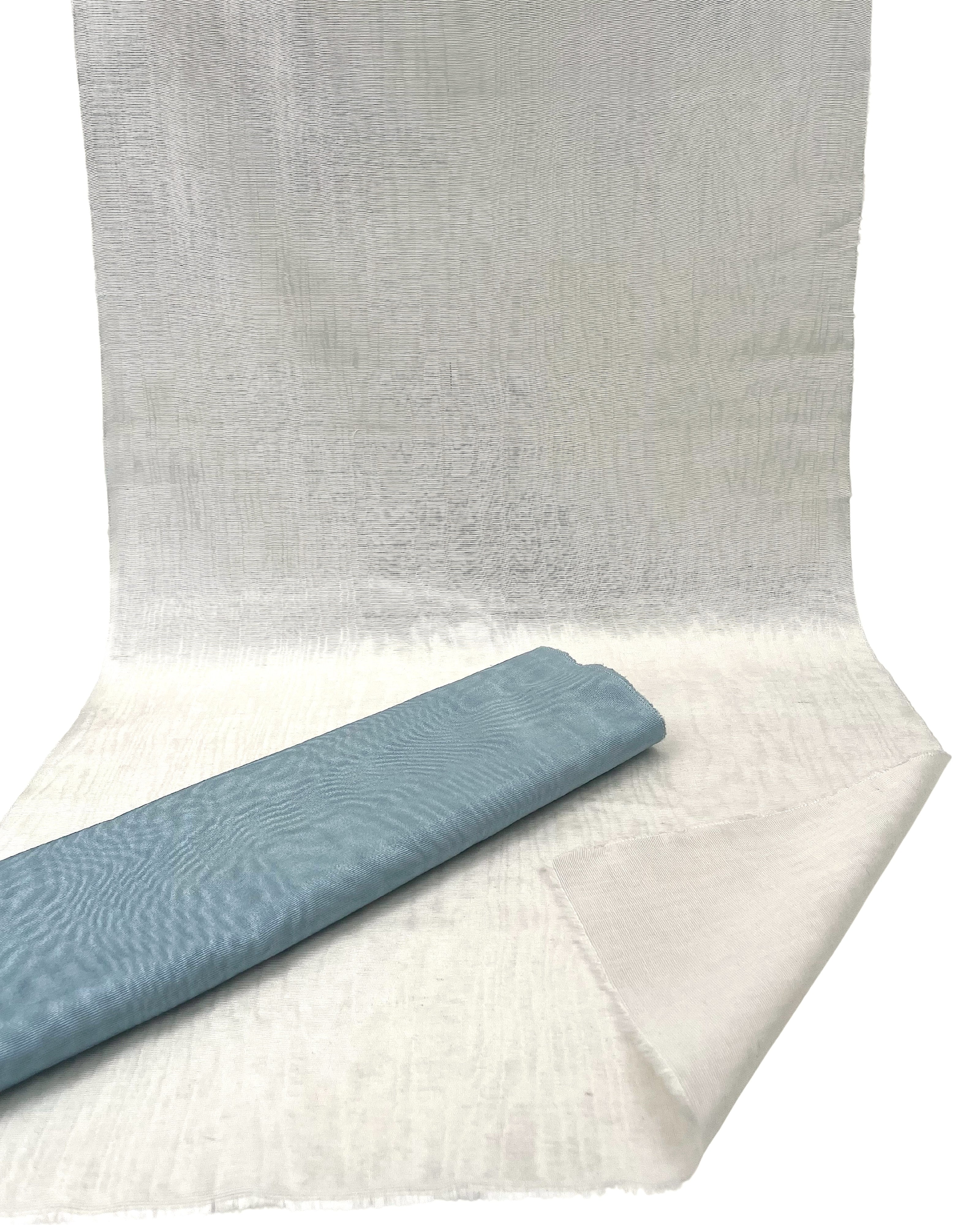 White Silk Fabric, Moire Silk Fabric, Silk By The Yard. Watermark Pattern.