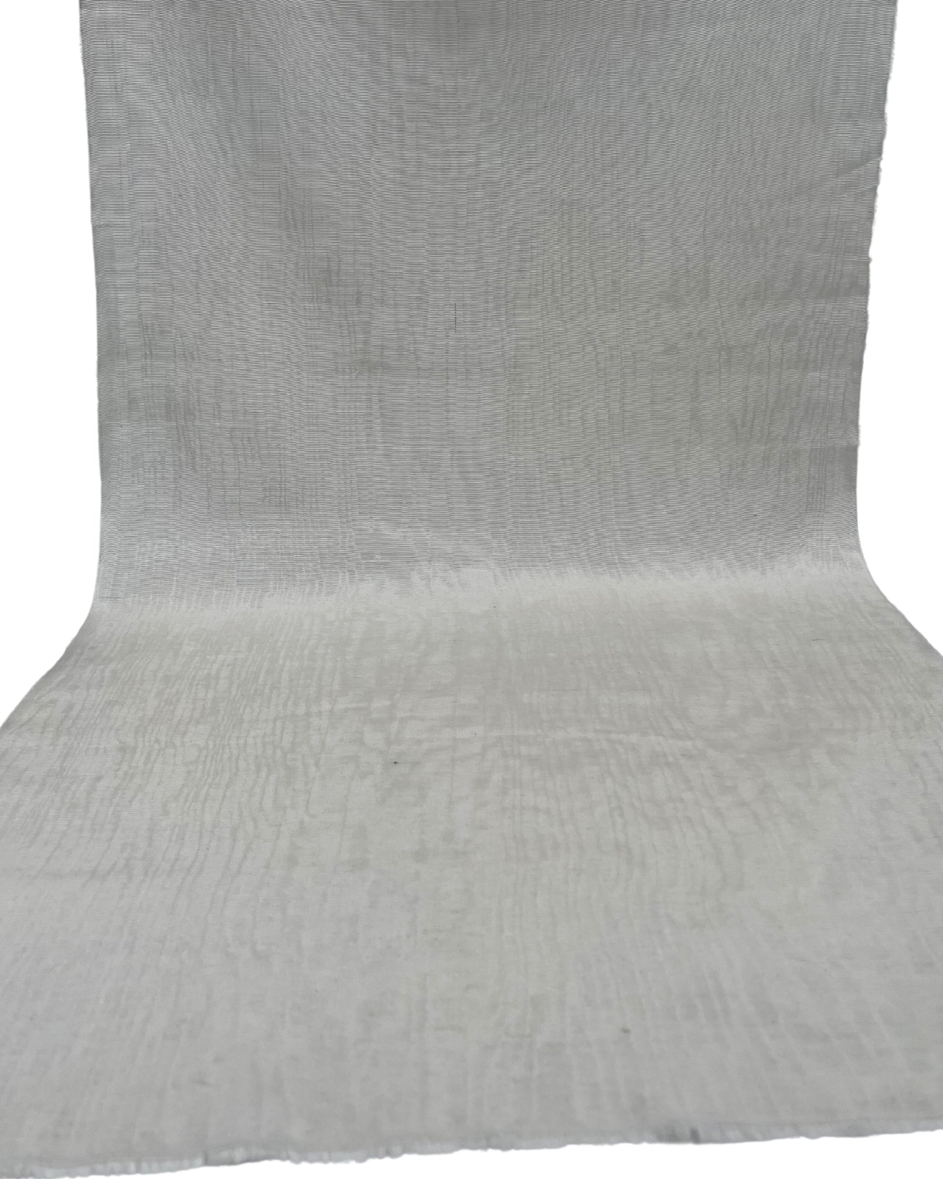White Silk Fabric, Moire Silk Fabric, Silk By The Yard. Watermark Pattern./ Wide Width 78 cm.
