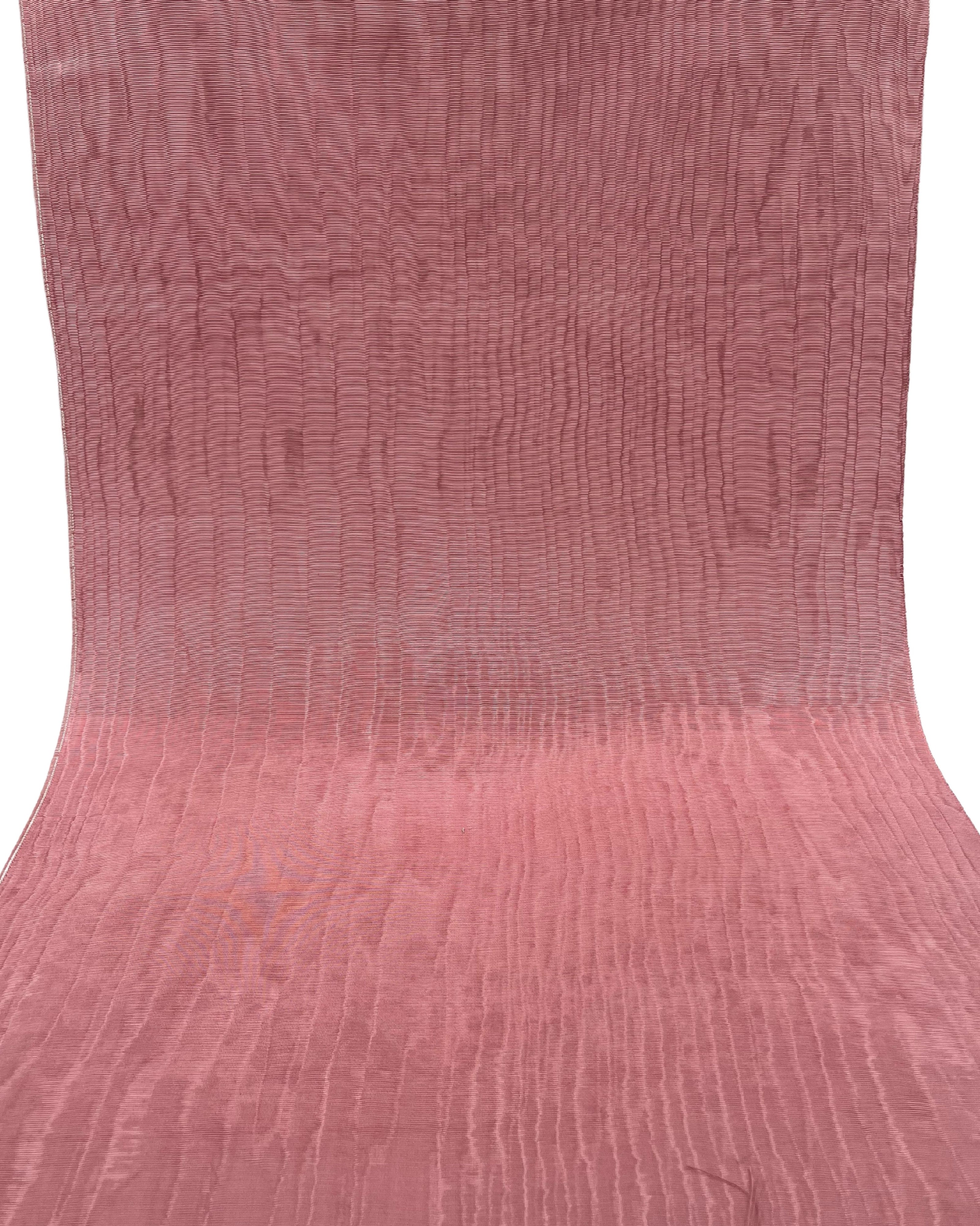 Pastel Pink Silk Moire Fabric, Watermark Pattern.