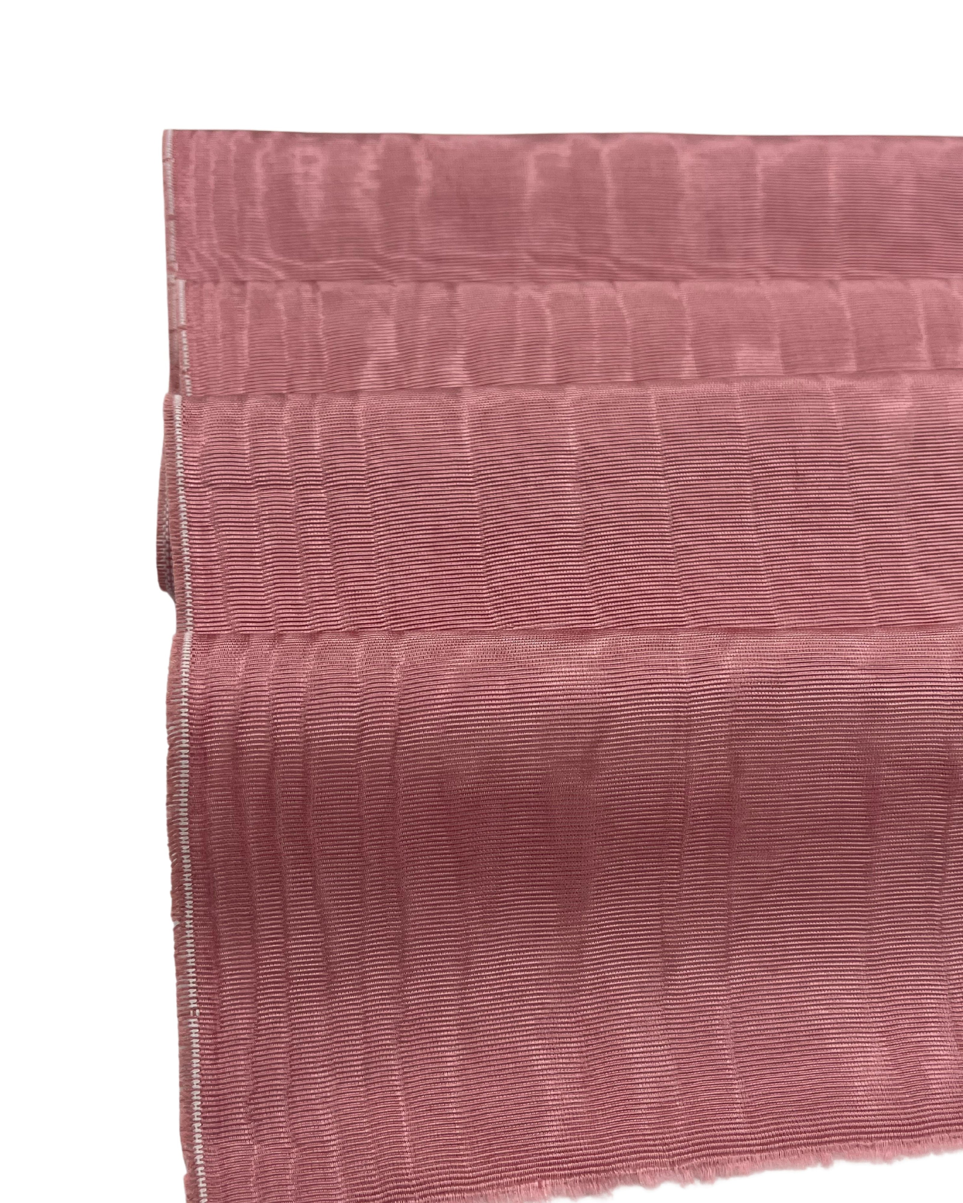 Pastel Pink Silk Moire Fabric, Watermark Pattern.