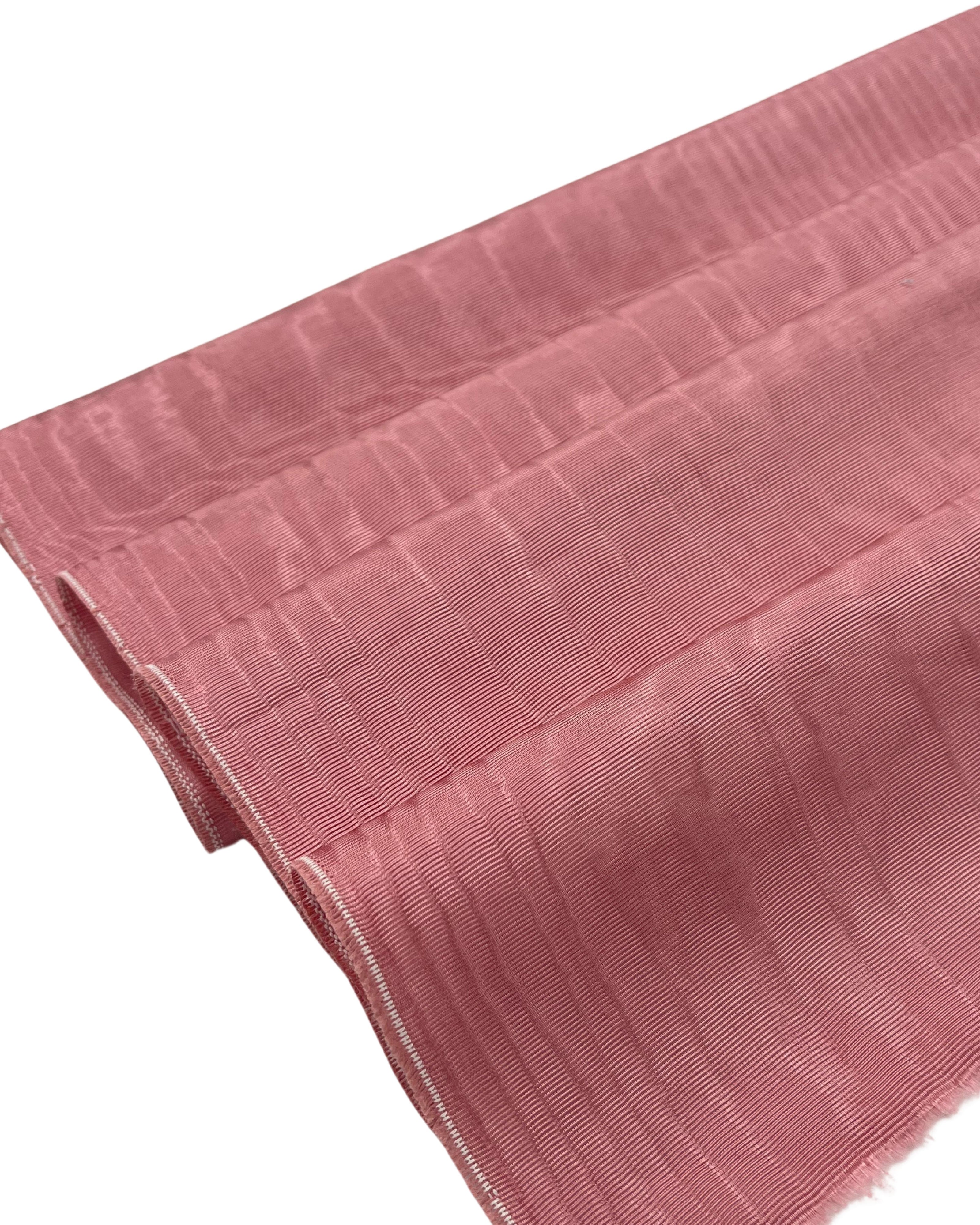 Pastel Pink Silk Moire Fabric, Watermark Pattern.
