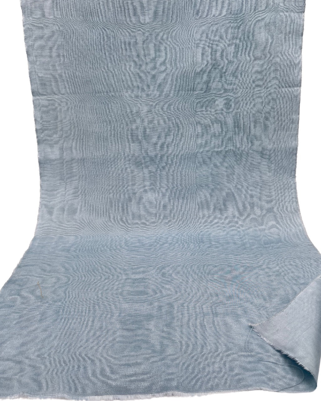 Light Blue Silk Fabric, Moire Silk Fabric, Silk By The Yard. Watermark Pattern.