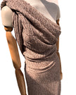 Brown Linen Fabric By The Yard Textured Handloom Semi-Sheer Natural Fabrics.
