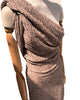 Brown Linen Fabric By The Yard Textured Handloom Semi-Sheer Natural Fabrics.