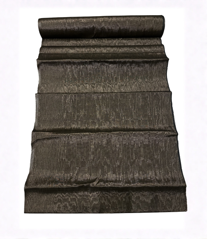 Chocolate Brown Silk Moire Home Textile Interior Fabrics, Watermark Patterns.