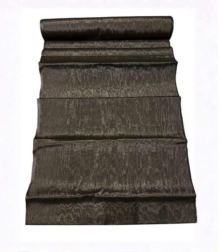 Chocolate Brown Silk Moire Home Textile Interior Fabrics, Watermark Patterns.