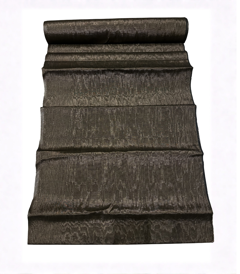 Tapisserie d'ameublement luxueuse en soie noire pour tête de lit ottomane, tissus d'intérieur pour textiles de maison : housses d'oreiller, motifs inspirés du kimono, motifs en filigrane.