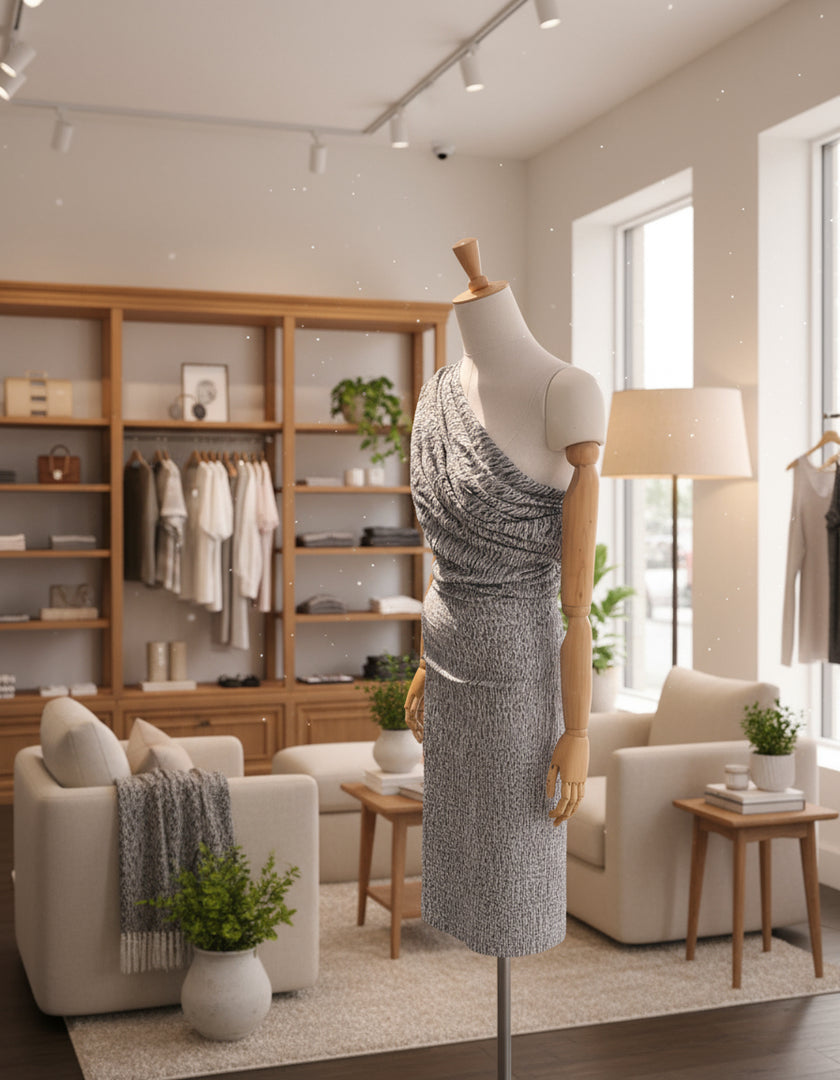 Metre Kare Mavi Gri Keten Kumaş, Organik Pamuklu Kumaş, Dokulu El Dokuma Yarı Şeffaf Doğal Kumaşlar.