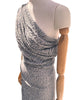 Bluish Gray Linen Fabric By The Yard Textured Handloom Semi-Sheer Natural Fabrics.