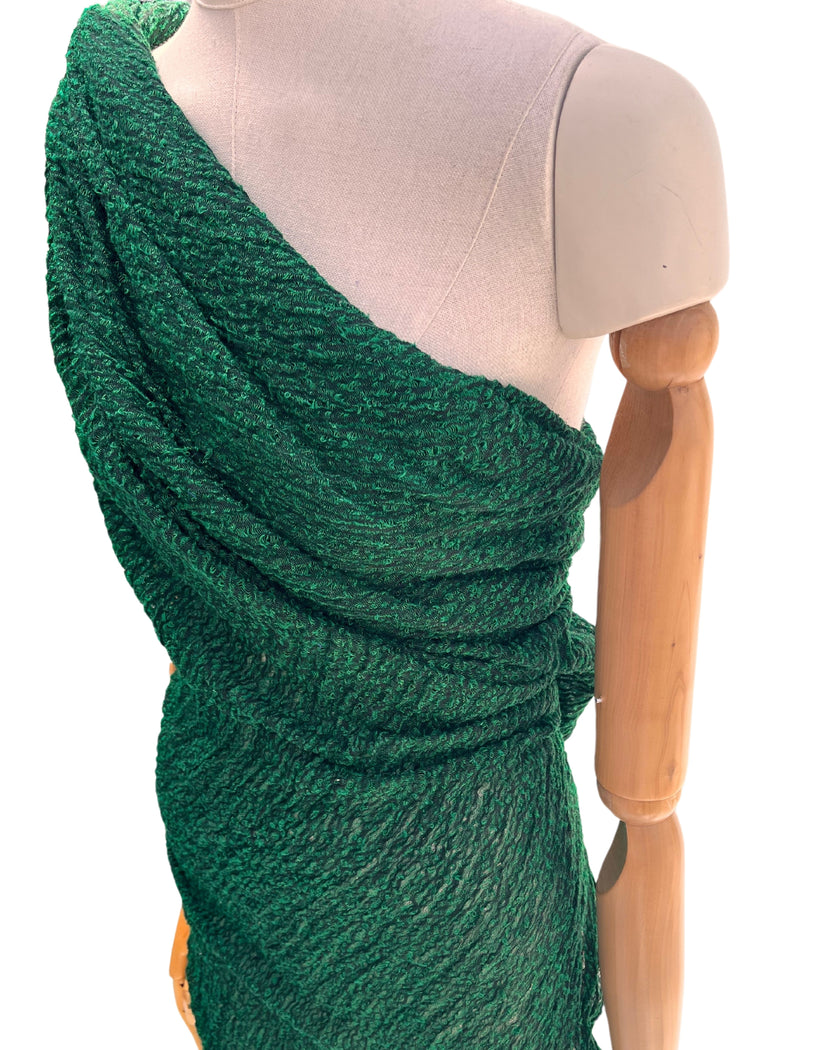 Metre Kare Yeşil Keten Kumaş, Organik Pamuklu Kumaş, Dokulu El Dokuma Yarı Şeffaf Doğal Kumaşlar.