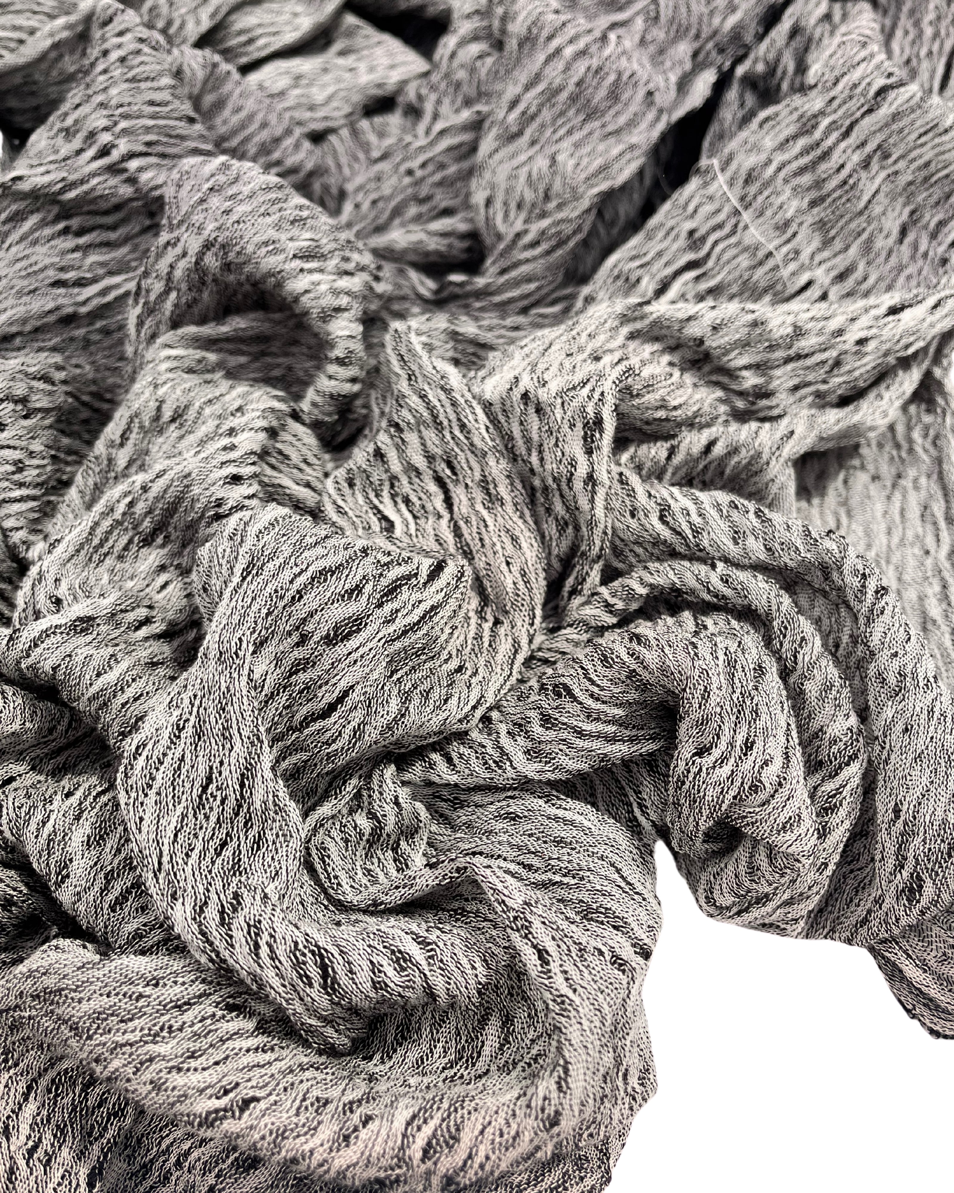 Black White Unique Natural Fabrics: Funky, Sheer, and Textured Cotton Linen.