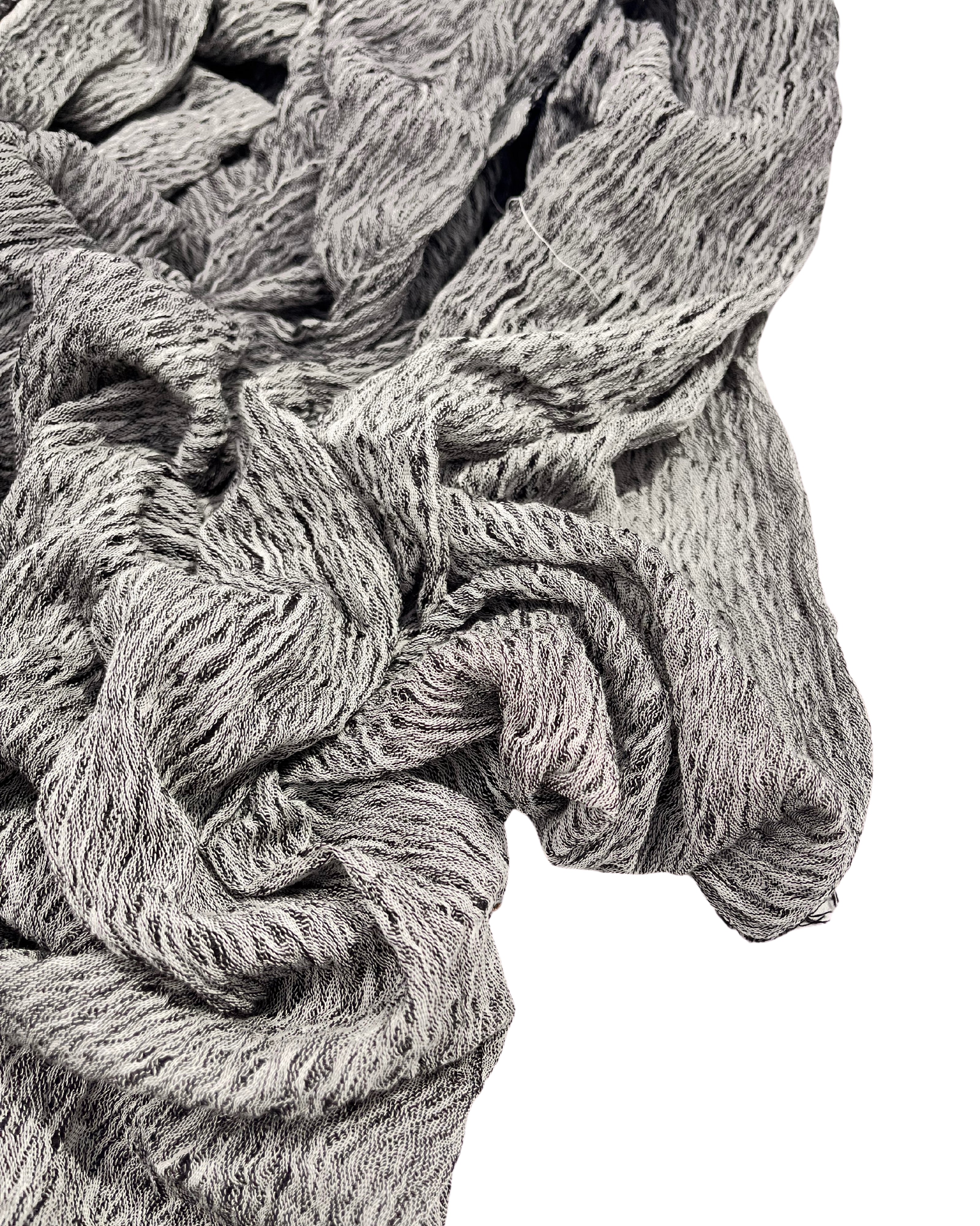 Black White Unique Natural Fabrics: Funky, Sheer, and Textured Cotton Linen.