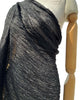 Black Textured Linen Fabric By The Yard Natural Fabrics.