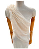 Tissu en lin par cour, tissu en coton biologique, tissus naturels semi-transparents texturés / non blanchis, blanc ivoire.