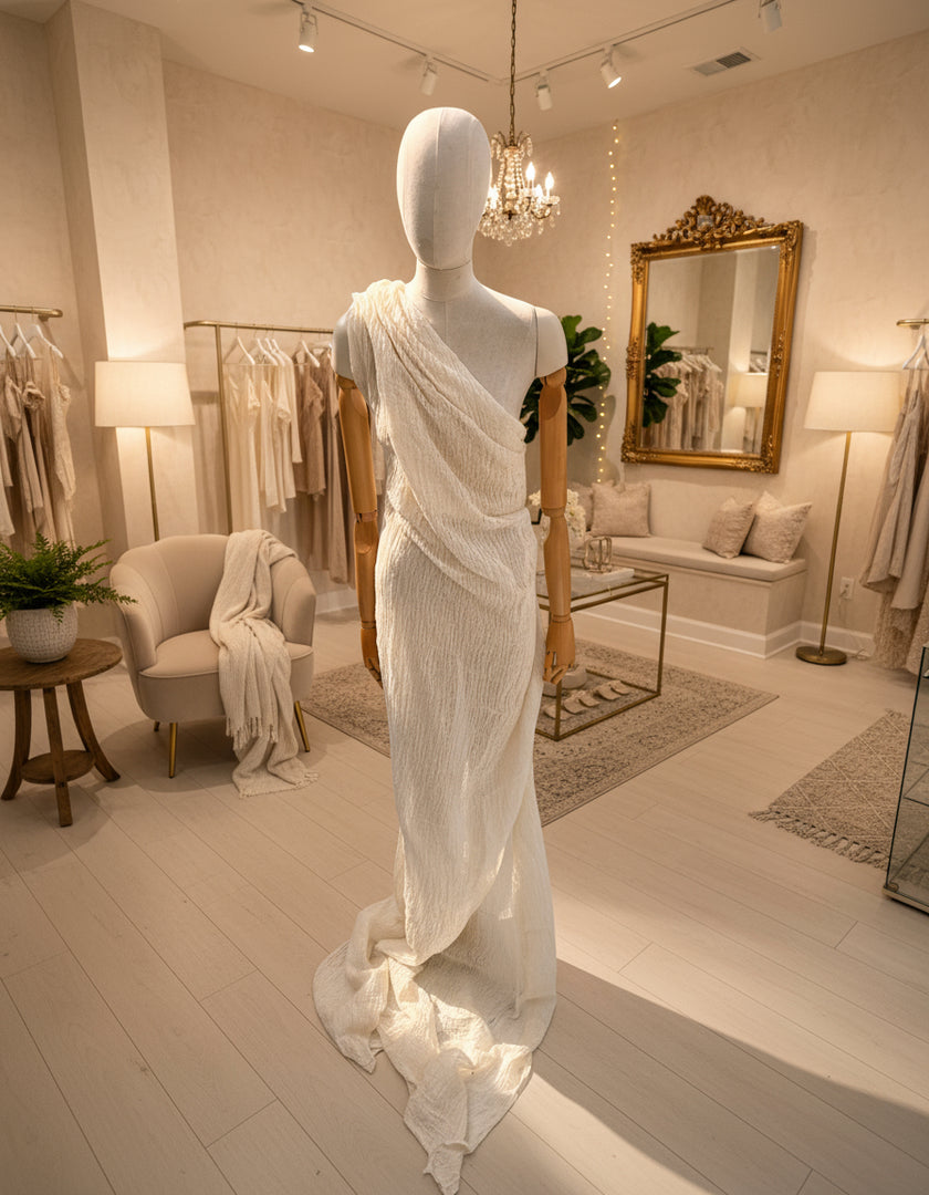 Metre Keten Kumaş, Organik Pamuklu Kumaş, Dokulu El Dokuma Yarı Şeffaf Doğal Kumaşlar/ Ağartılmamış, Fildişi Beyazı.