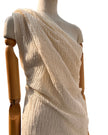 Tissu en lin par cour, tissu en coton biologique, tissus naturels semi-transparents texturés / non blanchis, blanc ivoire.