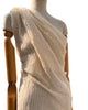 Tissu en lin par cour, tissu en coton biologique, tissus naturels semi-transparents texturés / non blanchis, blanc ivoire.
