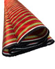 Red - Yellow Stripes Silk Fabric, Moire Silk Fabric, Silk By The Yard. Watermark Pattern.