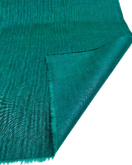 Green Moire Silk Home Textile Interior Fabrics, Watermark Pattern.