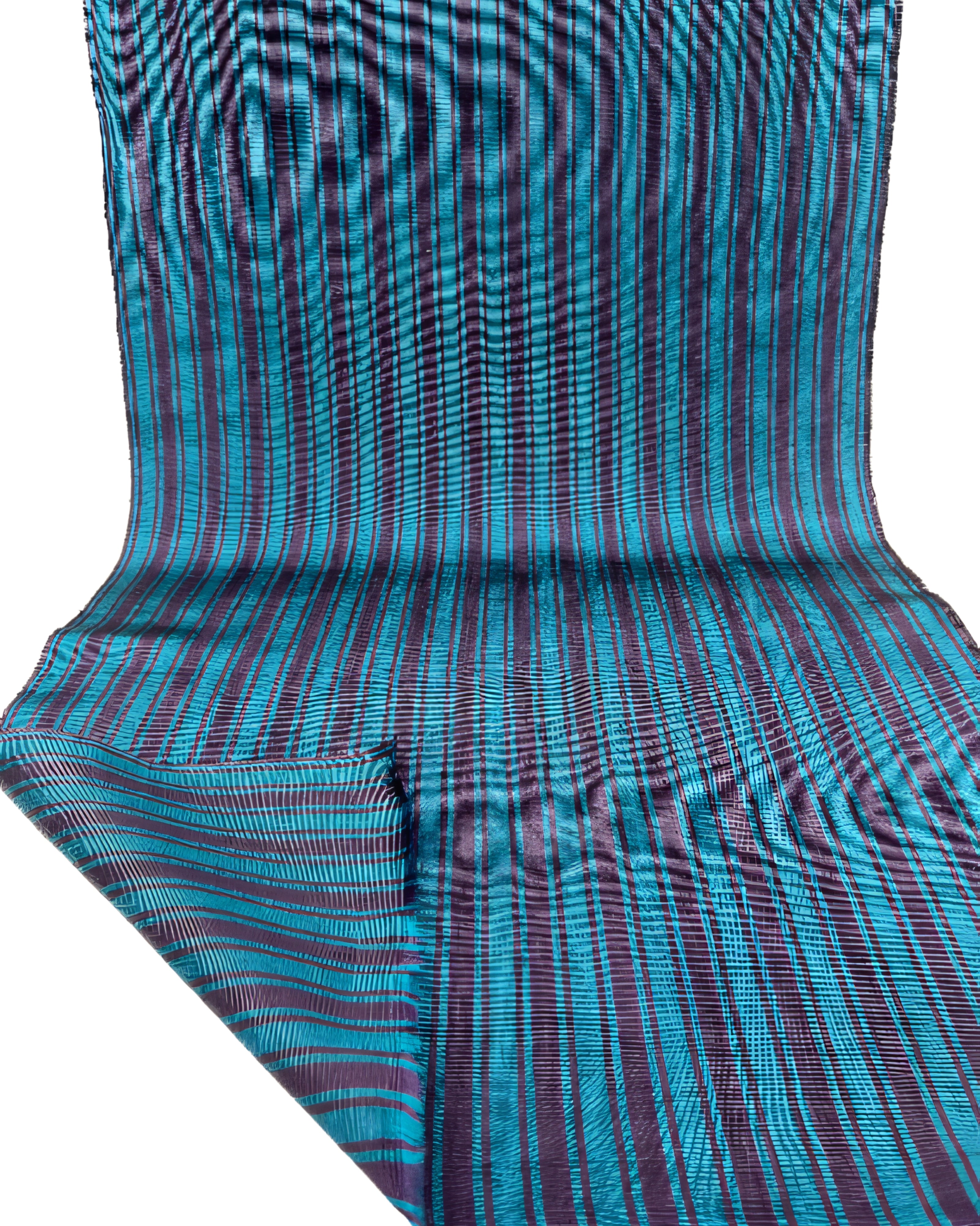 Striped Silk Fabric, Moire Silk Fabric, Silk By The Yard. Watermark Pattern.