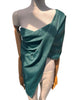 Green Moire Silk Home Textile Interior Fabrics, Watermark Pattern.