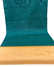 Green Moire Silk Home Textile Interior Fabrics, Watermark Pattern.