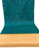 Green Moire Silk Home Textile Interior Fabrics, Watermark Pattern.