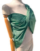 Green Colour Silk Moire Home Textile Interior Fabrics, Watermark Pattern.