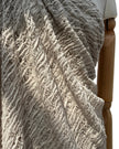 Tissus naturels uniques couleur pierre : mélange de lin en coton funky, transparent et texturé | Tissus spéciaux de qualité avec texture 3D pour les créations estivales.