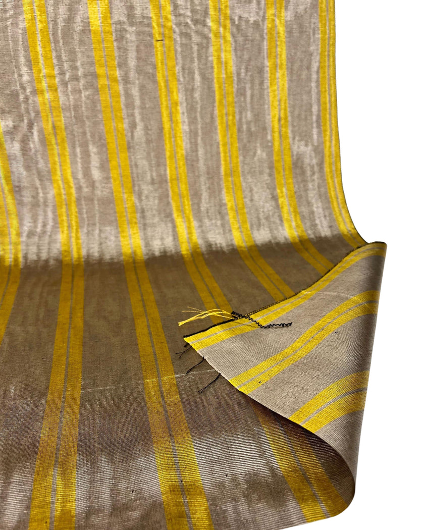 Bronz Sarı Çizgili Lüks İpek Döşeme Osmanlı Başlık, Ev Tekstili İç Mekan Kumaşları: Yastık Kılıfları, Kimono Esintili Tasarımlar, Filigran Desenleri