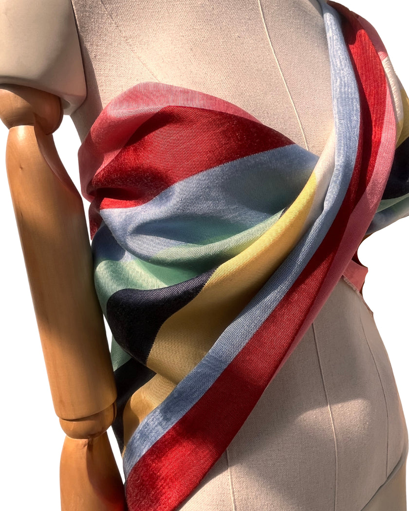 Osmanlı Başlıklı Gökkuşağı Çizgili Lüks İpek Döşeme, Ev Tekstili İç Mekan Kumaşları: Yastık Kılıfları, Kimono Esintili Tasarımlar, Filigran Desenleri.