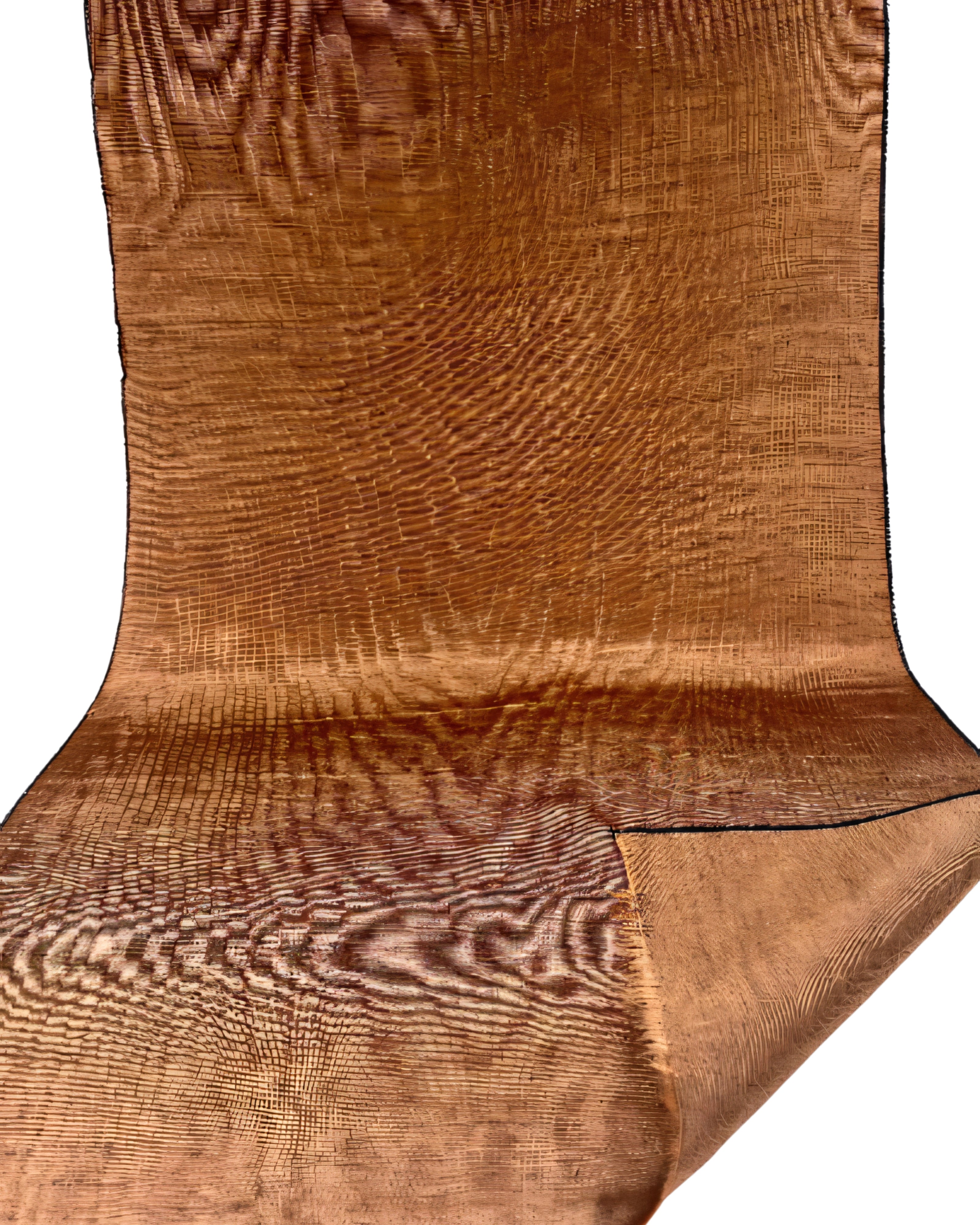 Cinnamon Silk Fabric, Moire Silk Fabric, Silk By The Yard. Watermark Pattern.