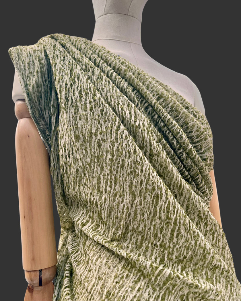 Metre Kare Yeşil Keten Kumaş, Organik Pamuklu Kumaş, Dokulu El Dokuma Doğal Kumaşlar.