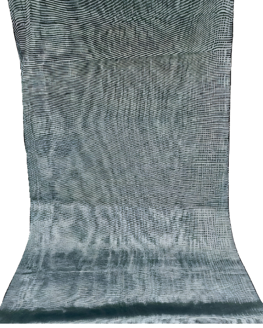 Rembourrage luxueux en soie vert sauge pour tête de lit ottoman, tissus d'intérieur pour textiles de maison : housses d'oreiller, motifs inspirés du kimono, motifs en filigrane.