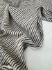 Beige Striped- Black Striped- Brown Striped Neutral Organic Cotton Fabric.