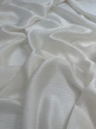 Beyaz Buruşuk Efektli Saten Saf İpek, Metre Metre İpek, İpek Şifon, Dut İpeği, İpek Metre, Ağır İpek, Lüks İpek Kumaş. 18mm/ 135 cm genişlik.