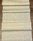 Ecru White Silk Moire For Home Textile Interior Fabrics, Watermark Pattern.