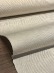 Ecru White Silk Moire For Home Textile Interior Fabrics, Watermark Pattern.