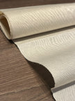 Ecru White Silk Moire For Home Textile Interior Fabrics, Watermark Pattern.
