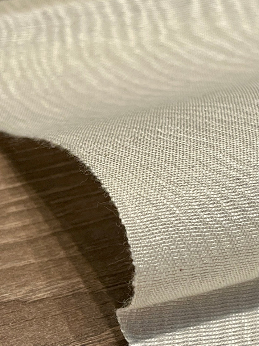 Ecru White Silk Moire For Home Textile Interior Fabrics, Watermark Pattern.