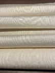 Ecru White Silk Moire For Home Textile Interior Fabrics, Watermark Pattern.