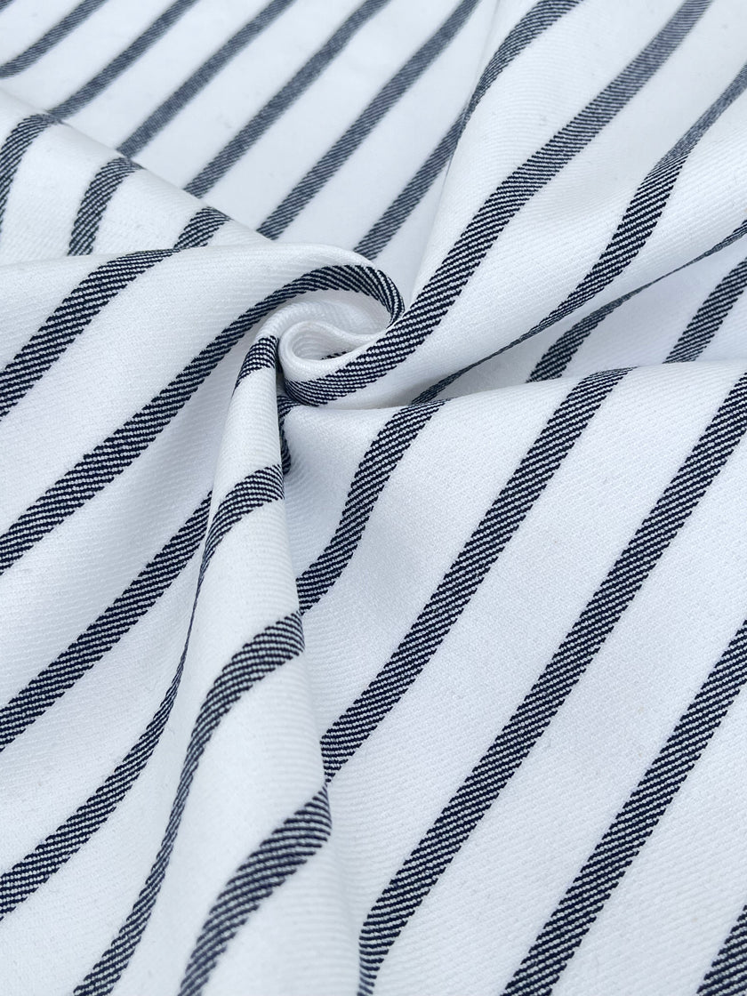 Ağır Ağırlıklı Yumuşatılmış Pamuklu Kumaş Metre Başına 400/m2 - Döşemelik Çizgili Fransız Stili - Doğal Döşemelik Kumaşlar. %100 Pamuk - 150 cm Genişlik