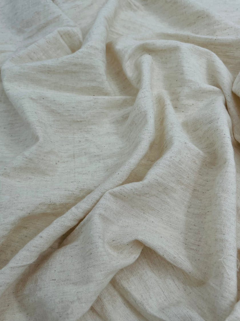 Nötr Ağartılmamış Keten Organik Pamuk Karışımlı Kumaş Metre Fiyatı, Genişlik 150 cm. %50 Keten %50 Pamuk, Softhand Fluid Keten Kumaş.