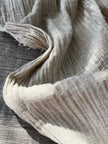 Keten Yarı Şeffaf Açık Dokuma Muslin Kumaş. - Organik Muslin Kumaş - Bebek Pamuklu Muslin - Metre ile 2 Katlı Tül Kumaş, 150 CM GENİŞLİK. Yenidoğan Battaniyesi.