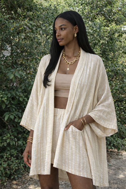 Striped and Textured Silk Linen Fabrics