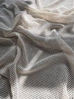Mesh Cotton Soft Organic Fabric, Ecru White .